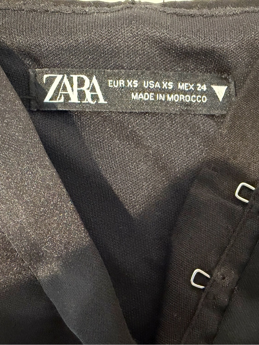 ZARA Black Satin Effect Corset Top With Sweetheart Neckline Size XS - Picture 10 of 10